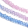 Transparent Painted Glass Beads Strands X1-DGLA-A034-T1mm-A08-4
