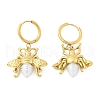 304 Stainless Steel ABS Imitation Pearl Hoop Earrings EJEW-M070-19G-2