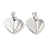 Brass Pave Natural Shell Peach Heart Charms KK-C051-21P-1