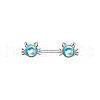 316L Surgical Stainless Steel Nipple Rings WGBF921-05-1