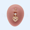 316L Surgical Stainless Steel Micro Pave Clear Cubic Zirconia Belly Rings FS-WGA8928-06-1