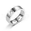 Hand in Hand Pattern 201 Stainless Steel Finger Couple Rings FS-WG9D6F9-08-2