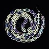 Painted Transparent Glass Beads Strands GLAA-E033-06C-05-2