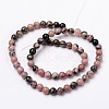 Natural Rhodonite Round Bead Strands G-N0120-17-6mm-2
