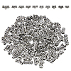 DICOSMETIC 100Pcs 10 Style Tibetan Style Alloy Tube Bails TIBE-DC0001-12-1