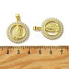 Brass Micro Pave Cubic Zirconia Pendants KK-H472-53E-G-3