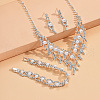 Horse Eye Alloy Crystal Rhinestone & Plastic Pearl Chain Necklaces & Stud Earrings & Bracelets Sets  FS-WG3003B-01-1