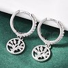 S925 Sterling Silver Micro Pave Clear Cubic Zirconia Hoop Earrings for Women EJEW-G427-01P-01-1