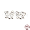 925 Sterling Silver S-Hook Clasps STER-K175-06B-S-1