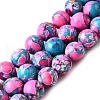 Dyed Natural Magnesite Beads Strands G-L617-D01-8mm-05-2