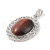 Dyed & Heated Natural Red Tiger Eye Pendants G-A226-03P-01-2