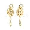 Brass Micro Pave Cubic Zirconia Pendants KK-U058-29G-1