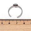 304 Stainless Steel Cuff Ring Components STAS-D372-07P-01-3