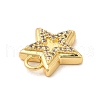 Rack Plating Brass Micro Pave Cubic Zirconia Pendants KK-P230-13G-3