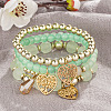 Acrylic & Glass Beaded Stretch Bracelet Sets WG37C2F-05-1