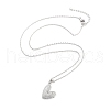 Valentine's Day Brass Micro Pave Clear Cubic Zirconia Pendant Necklaces NJEW-B101-06P-2