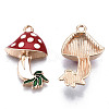 Autumn Theme Eco-Friendly Alloy Enamel Pendants ENAM-Q437-046-NR-2