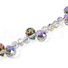 Electroplate Glass and Acrylic Rhinestone Beads Strands MAK-T011-07B-3