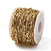 Brass Glass Rectangle Link Chains CHC-R001-01G-02-3
