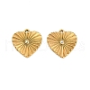 304 Stainless Steel Rhinestone Pendant STAS-U047-27G-1