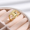 Rack Plating Brass Cuff Finger Rings for Women RJEW-M028-06G-4