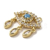 Brass Micro Pave Cubic Zirconia Pendants KK-E092-03G-2