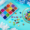  225Pcs 15 Colors Opaque Acrylic Beads SACR-TA0001-12-4