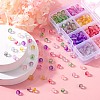 360Pcs 8 Colors Frosted Spray Painted Glass Beads GLAA-YW0001-40-5