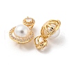 Brass Micro Pave Cubic Zirconia Pendants KK-P250-29G-2