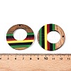 Jamaican Colour Epoxy Resin & Walnut Wood Pendants RESI-N039-122U-3