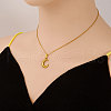 Stainless Steel New Moon Pendant Necklaces Women Fashion Minimalist Design Jewelry ZC9456-2-1