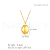 Simple Design Stainless Steel Oval Locket Pendant Necklaces for Women Daily Wear DZ0205-3