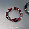 Dragon Alloy Glass Round Beaded Stretch  Bracelets for Women WGCDDF3-04-1