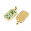 Brass Enamel Pendants KK-L190-010G-01-2