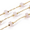 3.28 Feet Handmade Natural Rose Quartz Beaded Chains X-CHC-E019-02E-1