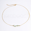 Elegant Brass Pave Cubic Zirconia Arabic Love Pendant Necklaces for Mother's Day Gift VL3091-3