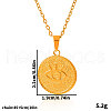 Stainless Steel Disc with Eye Pendant Necklaces for Women ME7460-2-3
