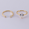 925 Sterling Silver Pave Cubic Zirconia Stackable Rings HL5195-4-5