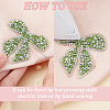 CRASPIRE 16Pcs 8 Styles Bowknot Hotfix Rhinestone Appliques DIY-CP0009-65-6