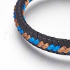 Braided Leather Cord Bracelets BJEW-F349-02P-04-2