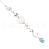 Synthetic Turquoise Starfish Turtle Beads Hanging Suncatchers HJEW-JM03446-6