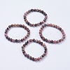 Natural  Rhodonite Beaded Stretch Bracelets BJEW-I253-8mm-26-2