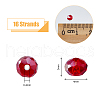 SUPERFINDINGS 16 Strands 16 Color Electroplate Glass Beads Strands EGLA-FH0001-22-2