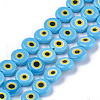 Handmade Evil Eye Lampwork Beads Strands LAMP-S191-02C-09-2