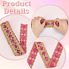 10 Yards Polyester Ribbon with Paillettes OCOR-WH0082-202A-4