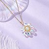 Glass & Glass Pearl Beads Pendants Necklaces for Women NJEW-MZ00106-05-1