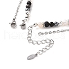 Clear Cubic Zirconia Star Pendant Necklaces Set NJEW-JN04150-3