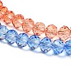 Transparent Painted Glass Beads Strands X1-DGLA-A034-T8mm-A02-4