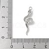 Brass Micro Pave Clear Cubic Zirconia Pendants KK-S505-03P-02-3