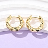 304 Stainless Steel Textured Hoop Earrings for Women EJEW-U060-01A-G-1